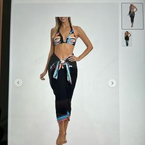 NWT La Blanca Prism Pareo, vibrant color sarong beach cover up